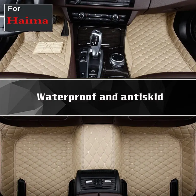 

Customized Car Left Driving Floor Mats Set Black For Haima Freema Family 7 2 3 M8 Happin Hatchback S7 V70 Mpv F7 S5 M3 M6 Ev S5