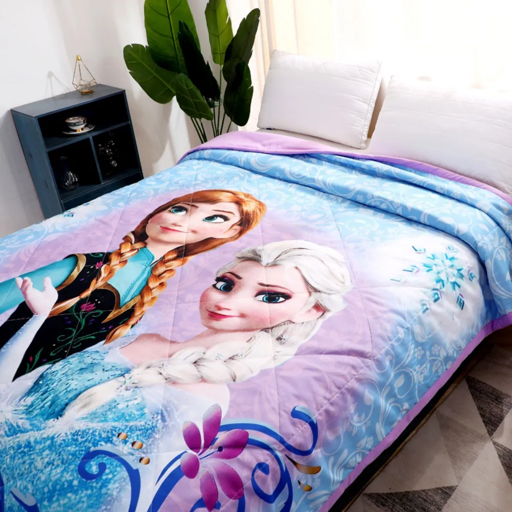 Disney Roxo Congelado Elsana Princesa Neve Branca Confortável Cobertor Macio Verão Colcha Cama Família Meninos Meninas Crianças Adulto 5 Cheap Cobertores e mantas
