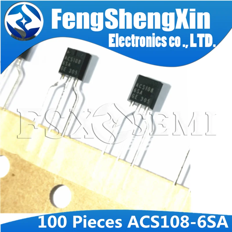 100pcs/lot ACS108 6SA ACS1086S TO 92 Transient voltage protected AC ...