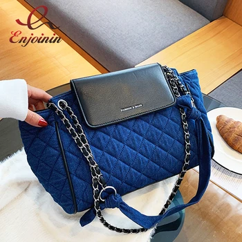 

Cool Denim Fashion Tote Bag Crossbody Bags for Women 2020 Women's Trend Shoulder Bag Purses and Handbags Capacity Shopping Bag