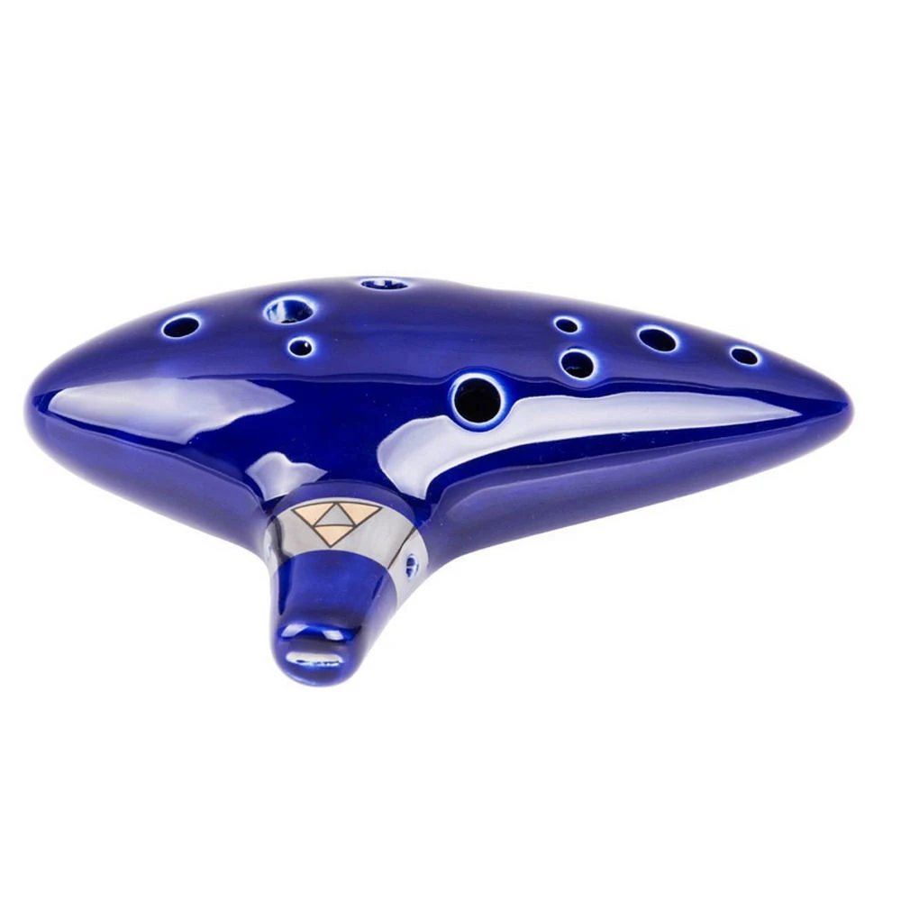 12 Hole Blue Ocarina Ceramic Alto C Legend of Zelda Wind Excellent Instrument Inspired of Time Musical Instrument