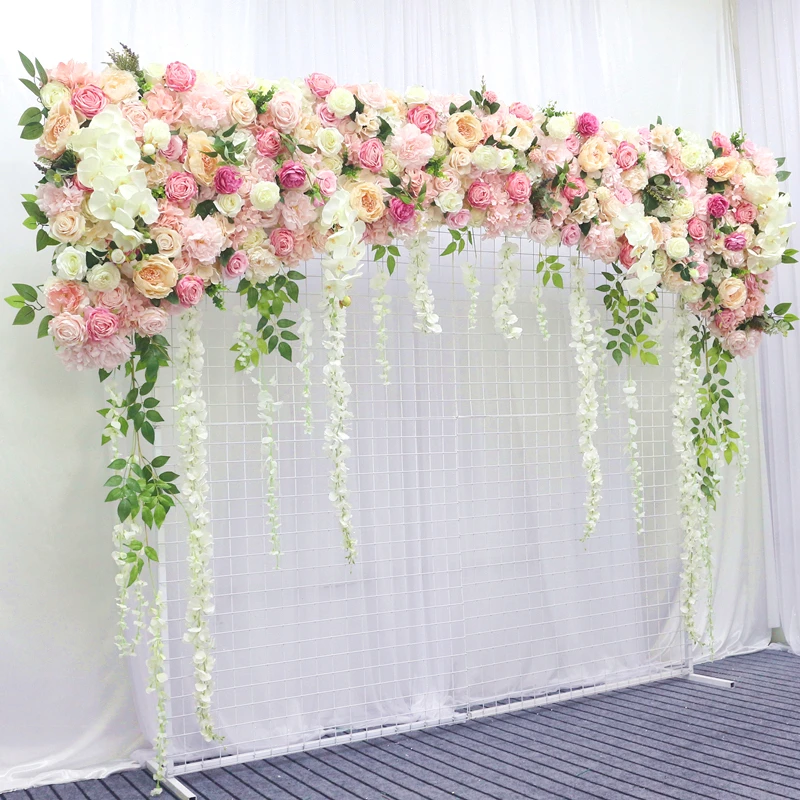JAROWN Artificial Fake Flowers Rose Hydrangea Flower Row Wedding Arch Decoration Home Party Background Decor Flores Artificiales (10)