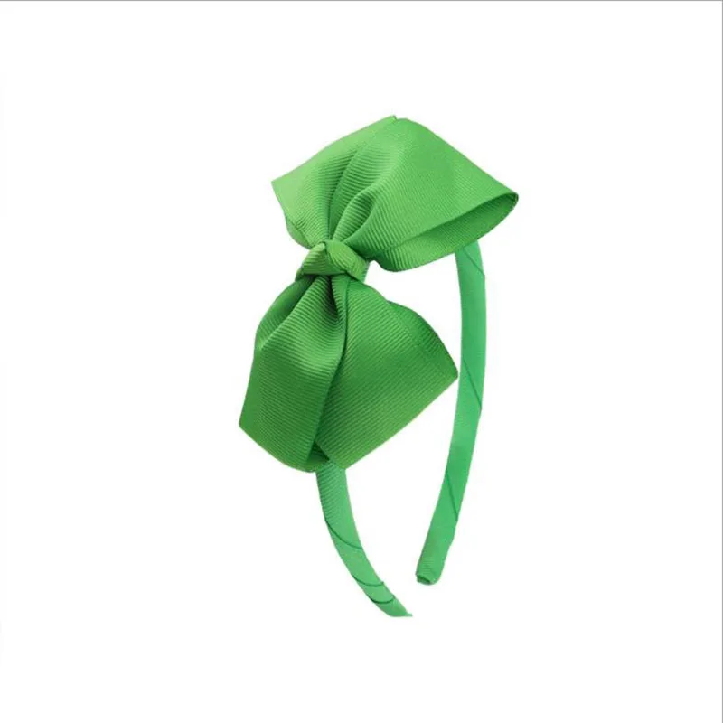 Green headband Meimile ленты волос лук оголовье grosgrain бантики, аксессуары для волос ленты волосы группы детей подарки на день рождения - Цвет: Green headband