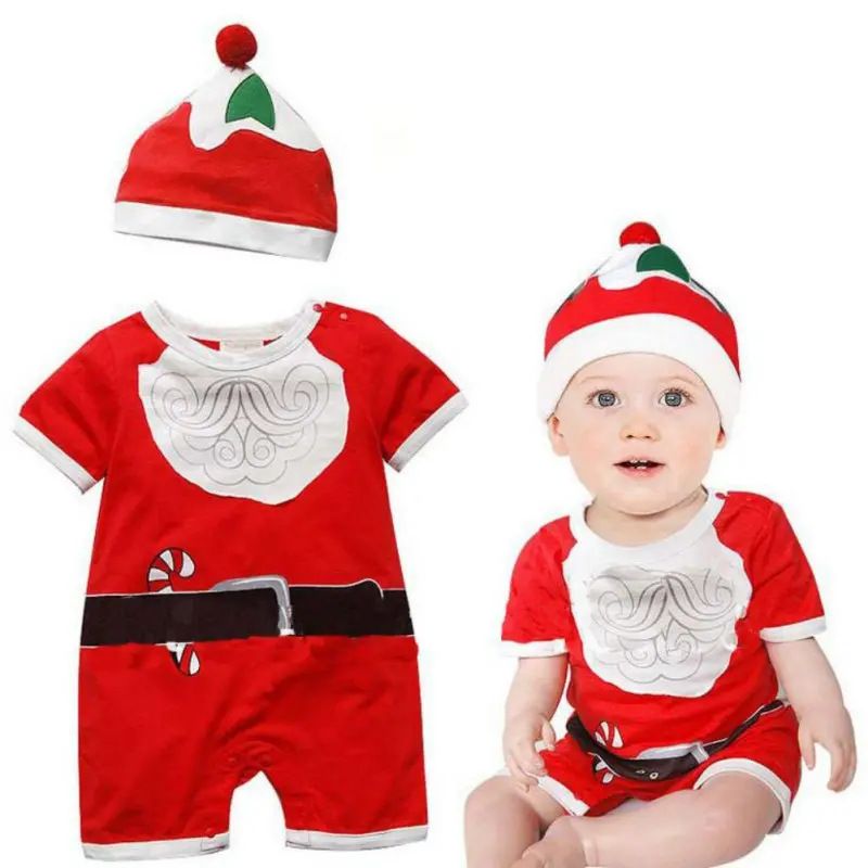 Hilittlekids/Высококачественная детская Рождественская одежда; рождественское платье для маленьких мальчиков и девочек; костюмы Санта-Клауса; платье для маленьких девочек