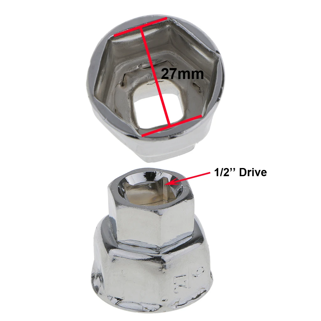 Universal 27mm 32mm 36mm Oil Filter Wrench Remover Cup, Cartridge Style Oil Filter Housing Tool for Auto Car Repairing