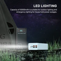 Power Bank 50000 mAh przenośna ładowarka LED Light Poverbank Powerbank 50000 mAh zewnętrzna bateria do iPhone Xiaomi Samsung Huawei 6
