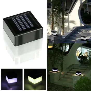

Square Solar LED Lamp Solar Powered Light Pool Pathway Fence Post Park