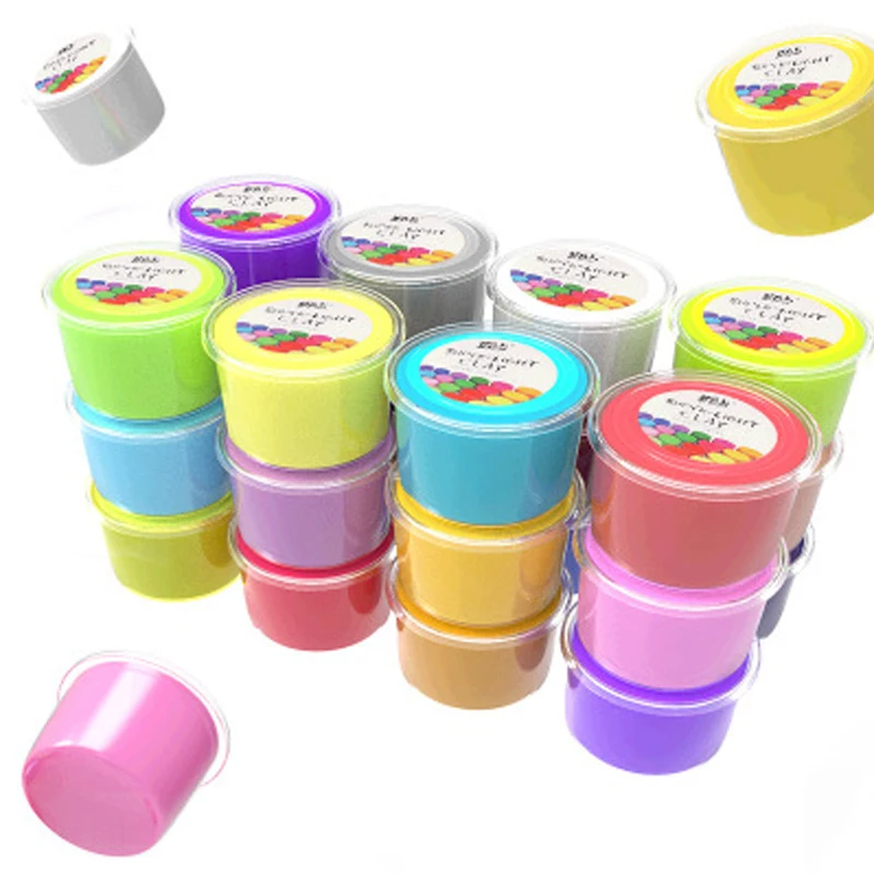 100g/setPolymer Clay Magic Slime sand Supplies Powder Make Glitter Shake DIY Educationaltoys Relief Toy Cloud Clay Playdough