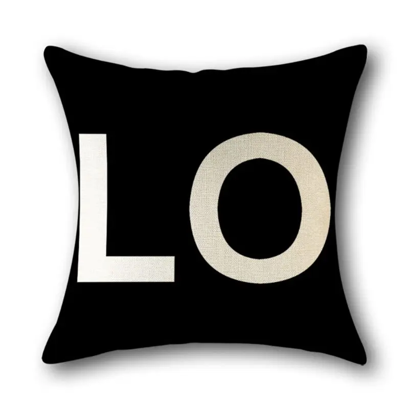 

Print Pillow Case Polyester Sofa Car Cushion Cover Home Decor Happy Valentines E65B