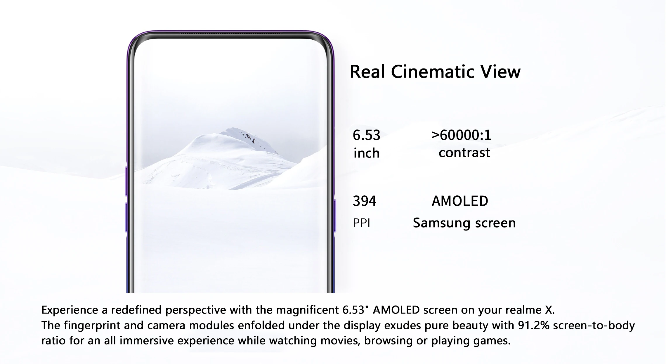 Realme X 4G LTE 4 Гб 64 Гб Восьмиядерный процессор Snapdragon 710 экран 6,53 дюйма 3765 мАч двойная задняя камера Сотовый телефон