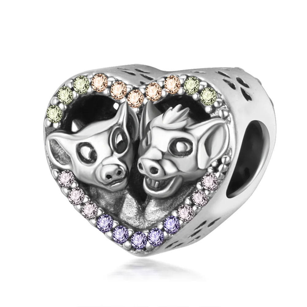 Devolove, новинка, серебряные бусины 925 пробы, Король Лев, Simba, муфаса, подвески, подходят к оригинальному бренду, браслеты для женщин, сделай сам, ювелирные изделия - Цвет: PSMB1392