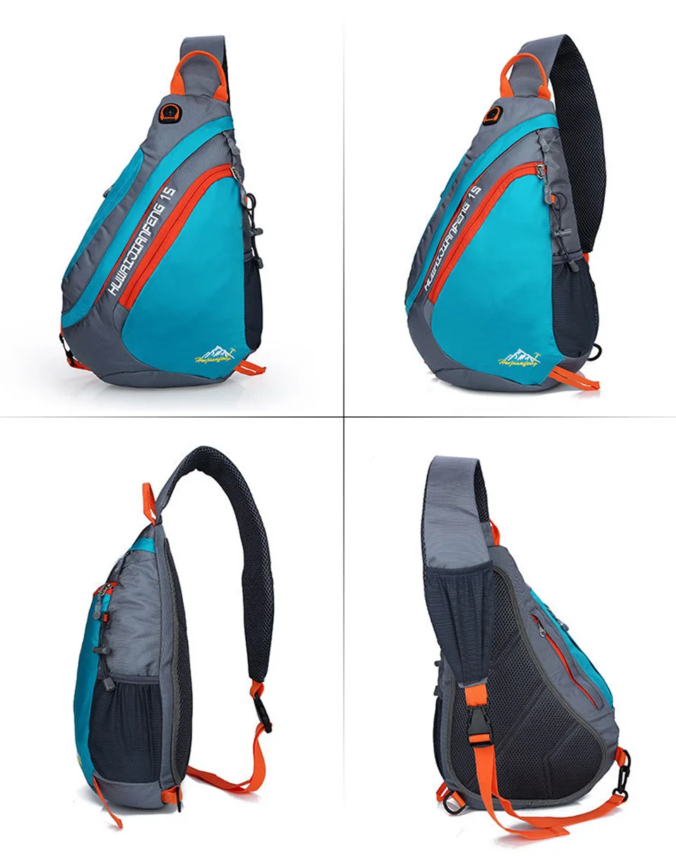 Women and Men Outdoor Backpack Shoulder Diagonal Chest Bag Sport Running Hiking Riding Sports Bag Hiking Travel Camping Backpack