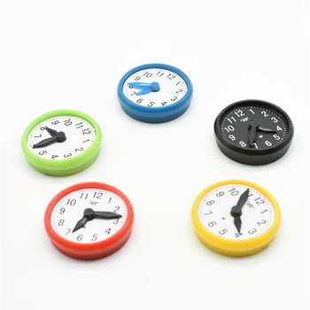 

Fridge Magnet Clock Shape Pointer can be Rotated White Board Buttons Ferrite Permanent Magnet for Children Learning 20pcs