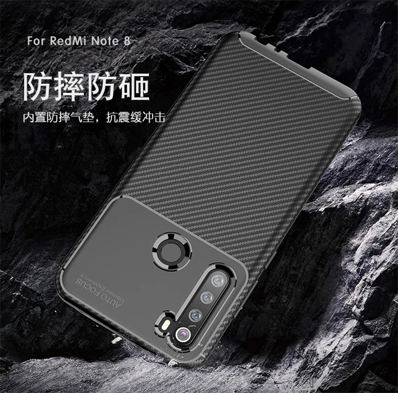 Чехол для Xiaomi Redmi Note 8 мягкий силиконовый тонкий противоударный чехол из