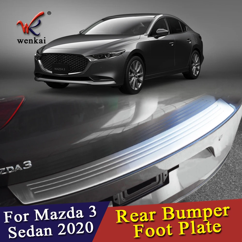 Stainless Steel Car Outside Rear Door Guard Bumper Foot Scuff Plate Protective Cover For Mazda 3 Accessories