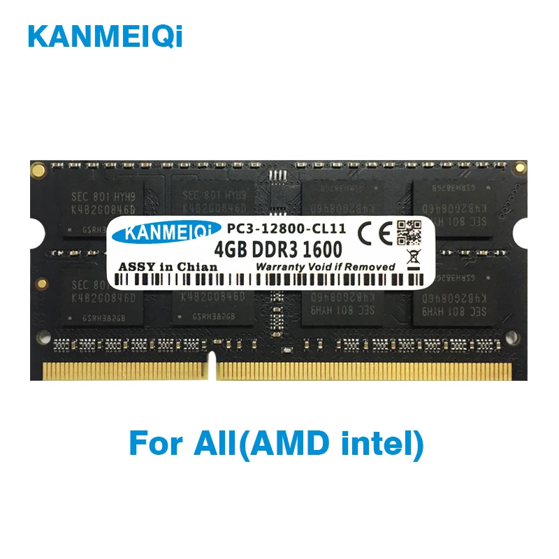 ОЗУ KANMEIQi DDR3 для ноутбука 4 ГБ 8 DDR3L 1333 МГц 1600 в|Оперативная память| |