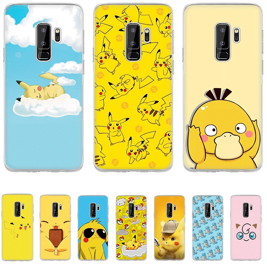 

Phone Case For Samsung Galaxy M10 M20 M30 M40 S6 S7 Edge S8 S9 S10 S10e Plus Note 8 9 S3 S4 S5 Hard Cover Pikachu Handsome