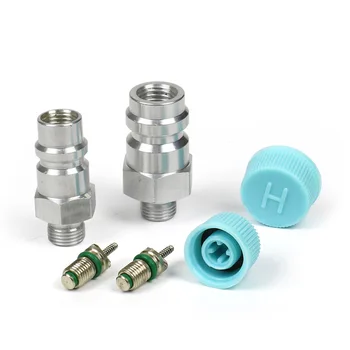 

Universal R134a R12 High Low Side Service Port Welding Valve with JRA Valve Core and Cap