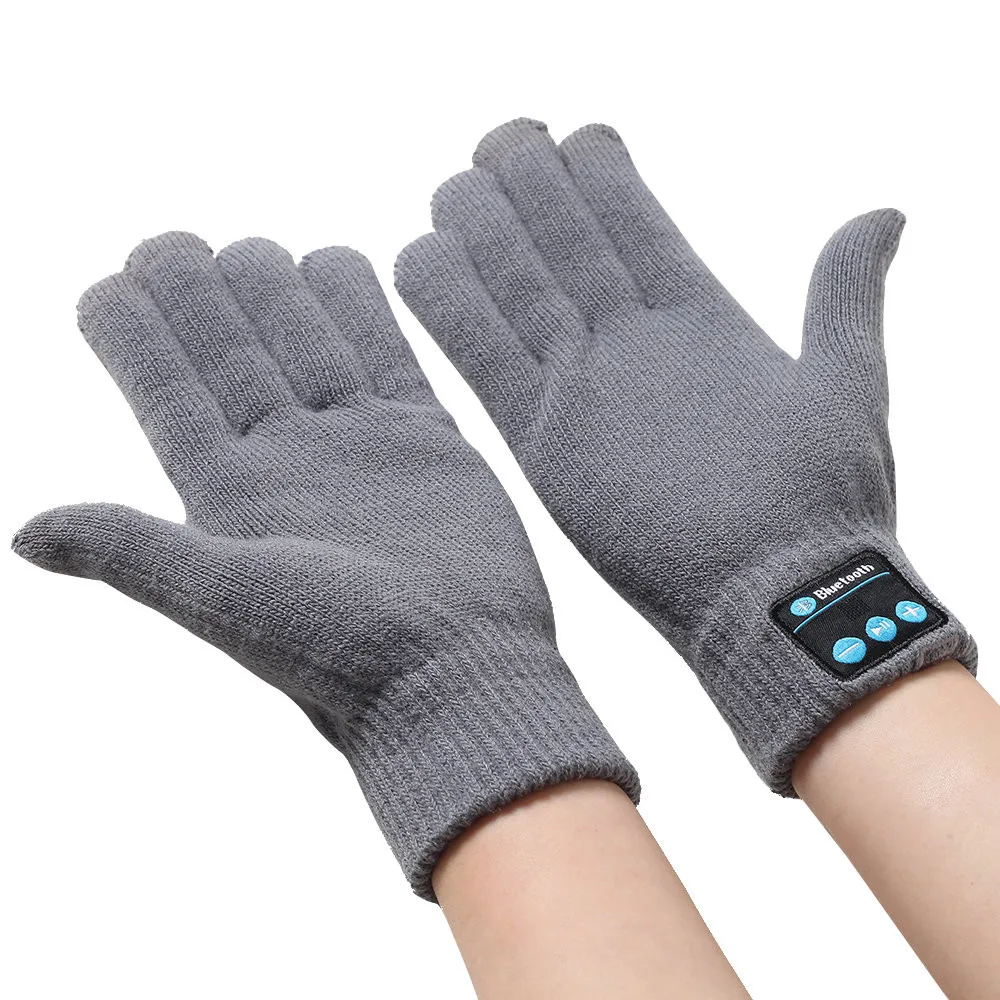 Bluetooth Winter Gloves Men Women Fashion Solid Tactical Gloves Knit Warm Mittens Casual Driving Gloves Guantes Tacticos Militar