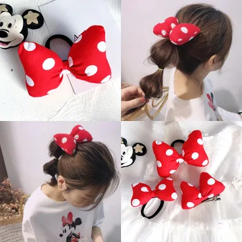 

2020 new girls red bowknot halloween headband Red and white dots card rat anime accessories bowknot hair cosplay cat ears
