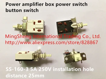 

Original new 100% power amplifier box power switch button switch SS-160-3 5A 250V installation hole distance 25mm