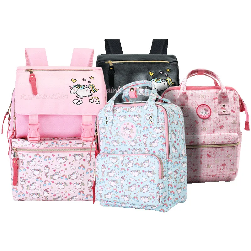 

2019 Cartoon Cute Genuine My Melody Backpack Schoolbag High Quality Pu Pink Primary School Bags Melody Travel Bag For Girls Gift