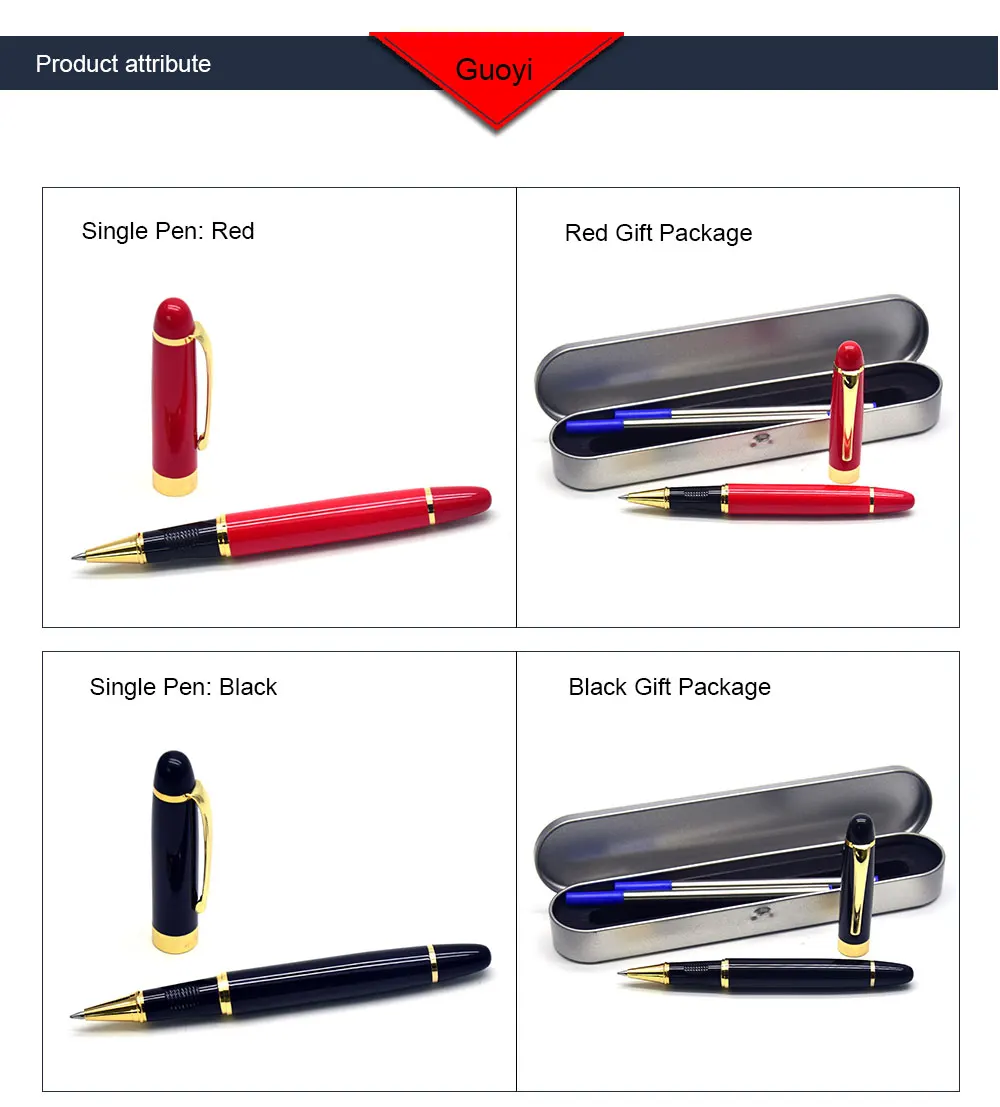 Guoyi A316 Новая Металлическая гелевая ручка, красная, черная, для обучения, офиса, школы, канцелярские принадлежности, подарок, роскошная ручка и отель, шариковая ручка для бизнеса