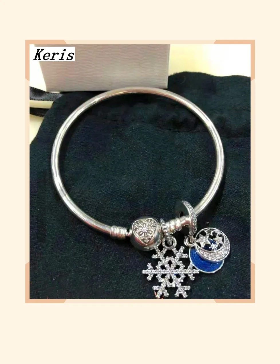 

High Quality Replica 1:1 100% Silver Snowflake Star Bracelet Free Delivery