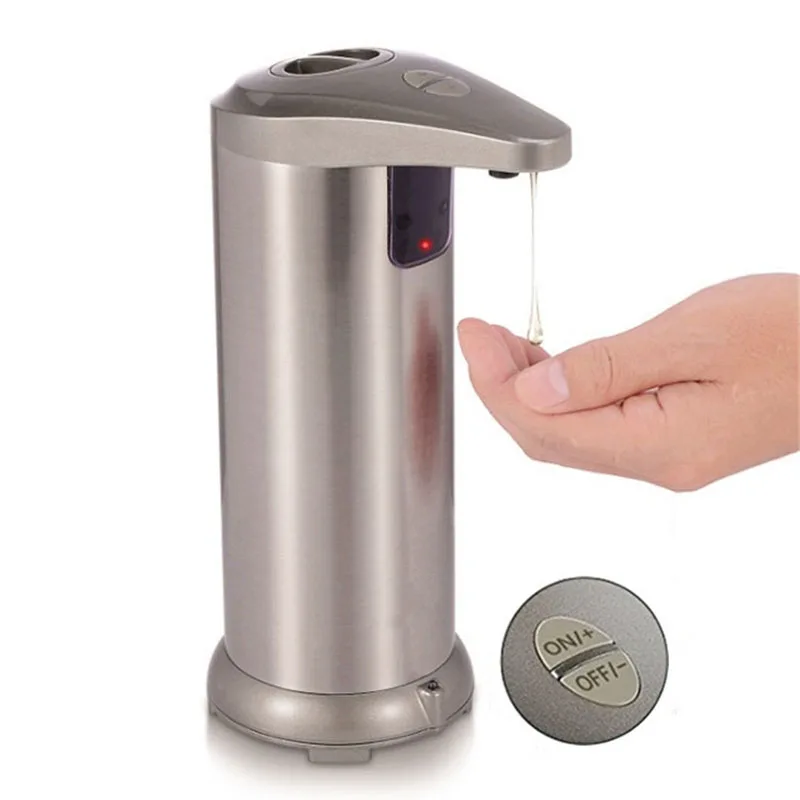 

Touchless Automatic Soap Dispenser Motion Sensor Stainless Steel Hands-Free Device MYDING