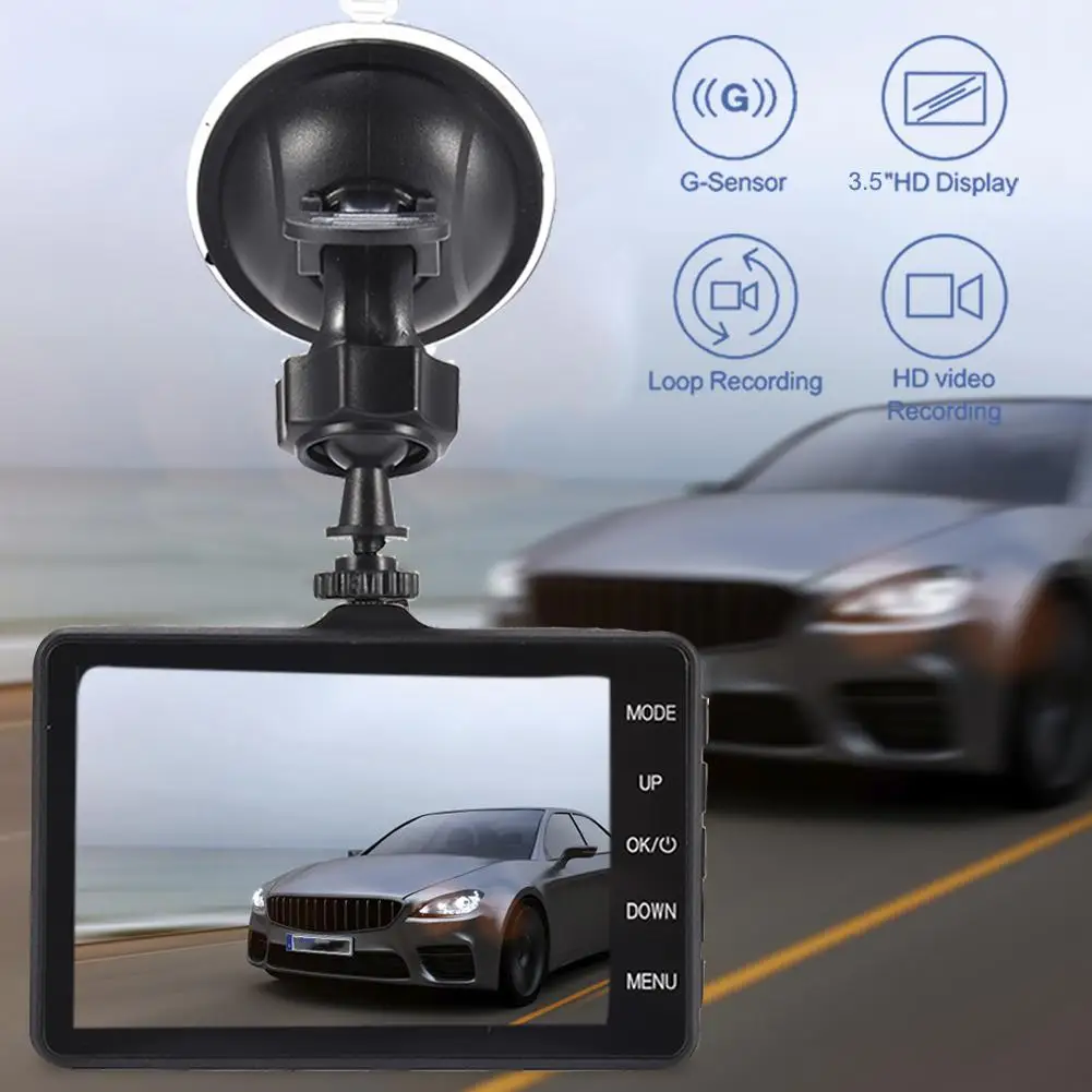 HD 1080P высокой четкости вождения рекордер Dash многоязычный вождения DVR с 3,5 дюймов регистратор с дисплеем автомобиля dvr камера