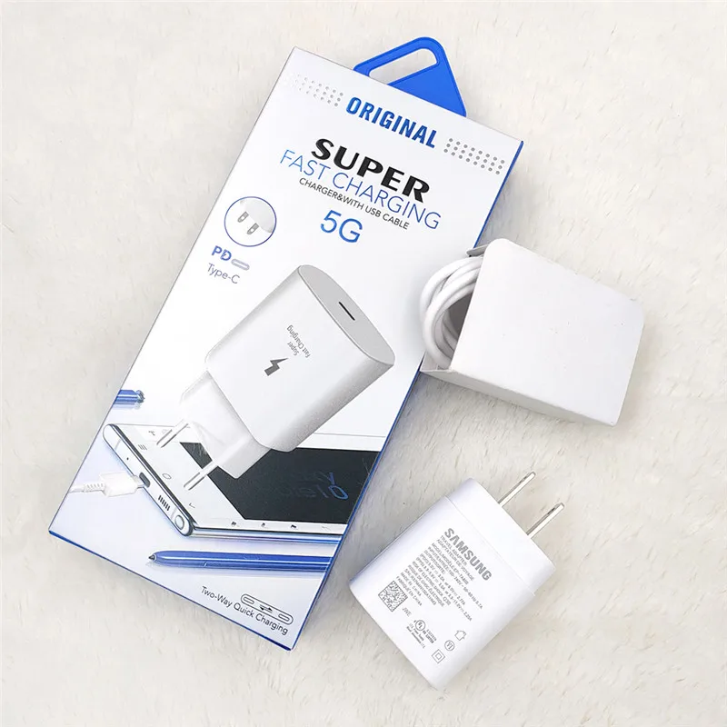 Зарядное устройство Samsung S20 Plus Usb PD адаптер для быстрой зарядки USB C-Type C кабель Galaxy