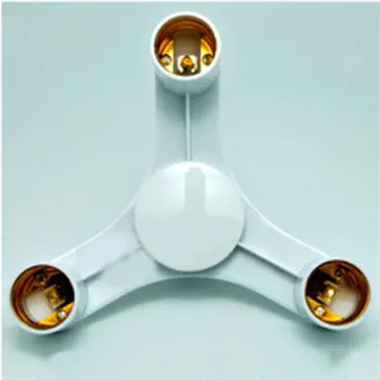 

High Quality 3 In 1 E27 to E27 LED Lamp Bulbs Socket Splitter Adapter Holder For Photo Studio SNO88