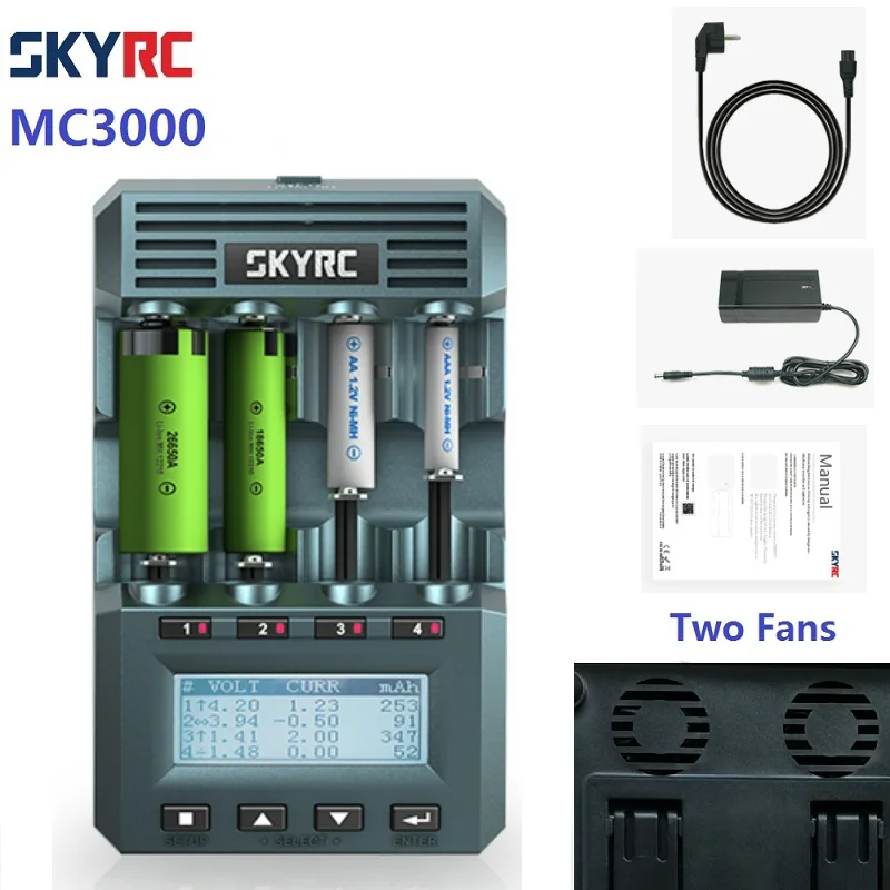 Drone repair parts lipo battery charger drone battery charger Original Genuine SKYRC MC3000 UNIVERSAL BATTERY Charger ANALYZER Two Fans By IPHONE / ANDROID APP