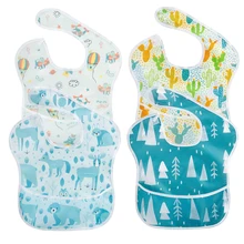 Детские нагрудники термополиуретановые водонепроницаемые нагрудники с мультяшным принтом детские нагрудники для мальчиков и девочек нагрудники для кормления нагрудники Фартук аксессуары для кормления