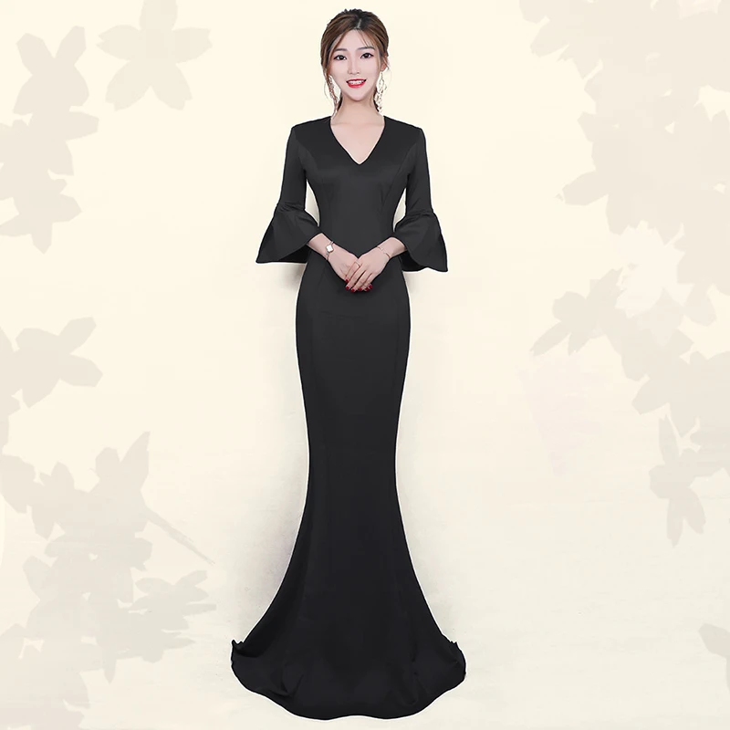 

Evening Dress 3/4 Sleeve Mermaid Party Gown For Women Brides Mother Dresses For Weddings Womens Evening Gowns Robe De Soiree