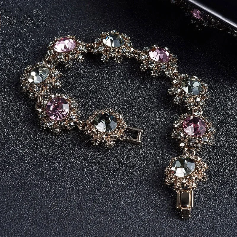 Браслет Женская мода европейский и американский ретро Искусственный кристалл простой женский сотня цветов новые ювелирные изделия