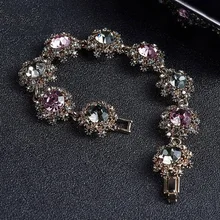 Браслет Женская мода европейский и американский ретро Искусственный кристалл простой женский сотня цветов новые ювелирные изделия