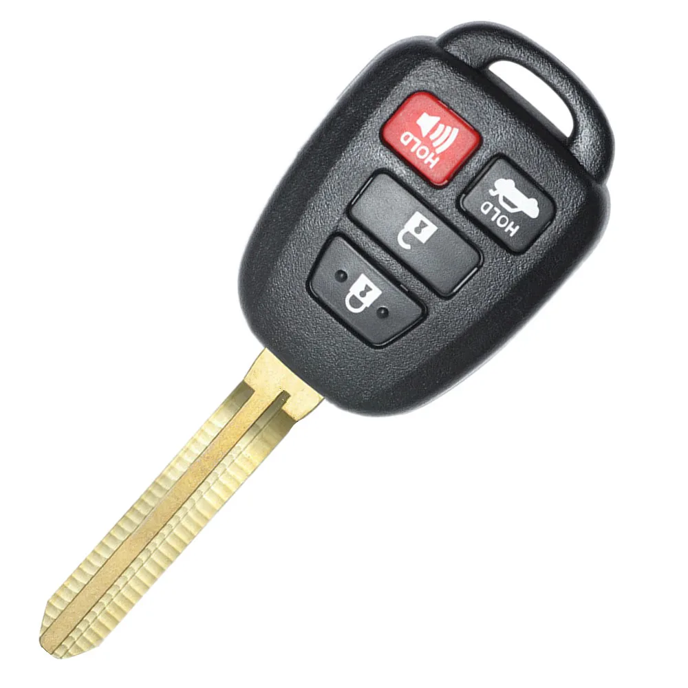 Keyecu, 10 шт., чехол для дистанционного ключа автомобиля, корпус, крышка, 4 кнопки с H Штампом на лопасти для Toyota Camry 2012- Corolla