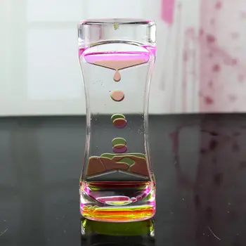 

Drip Oil Acrylic Hourglass Desktop Colored Decoration Liquid Motion Bubble Hourglass Liquid Floating Oil Hourglass Gifts Toys