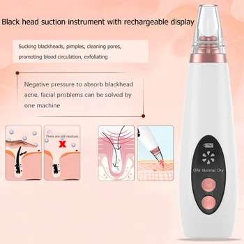 

Nose Pore Acne Pimple Removal Cleaner Facial Skin Blackhead Remover Extractor Exfoliating Instrument Spot Cleaner Vacuum Suction