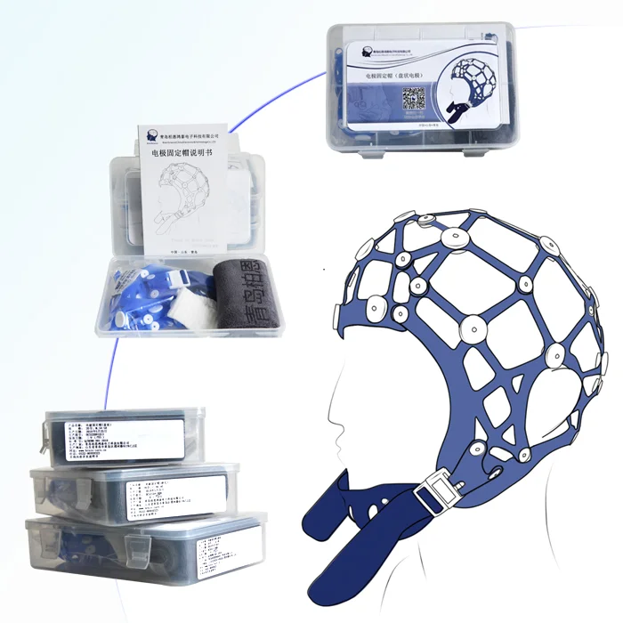 EEG Topographer Hat Electroencephalograph Rubber Band Hat Disk