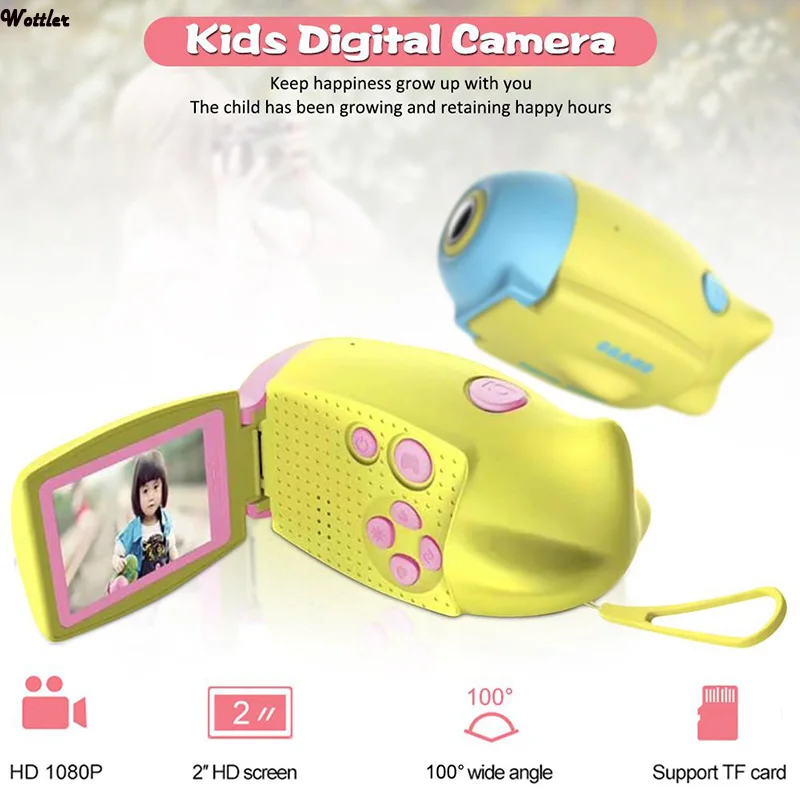 Новая Детская Цифровая камера 2 0 дюймов цветной дисплей HD детская DV видеокамера
