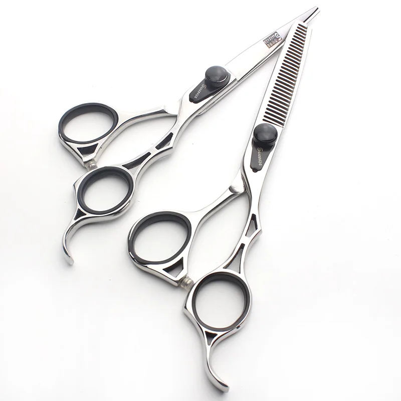

Stainless Steel 440C Pet Scissors Hairdressing Scissors 6 Inch Flat Shear Thinning Teeth Haircut Hairdressing Scissors Tool Kit