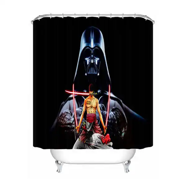 Shower Curtain Пользовательские водонепроницаемый Душ занавес Звездные войны один кусок@ 01 печатных ванной Декор различных размеров#180324-01-03 - Цвет: Shower Curtain