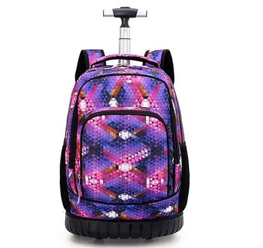 

GALANODEL 18 Inch Wheeled Backpack Kids School Backpack on Wheels Trolley Bags for Teenagers Children School Rolling Book Bags