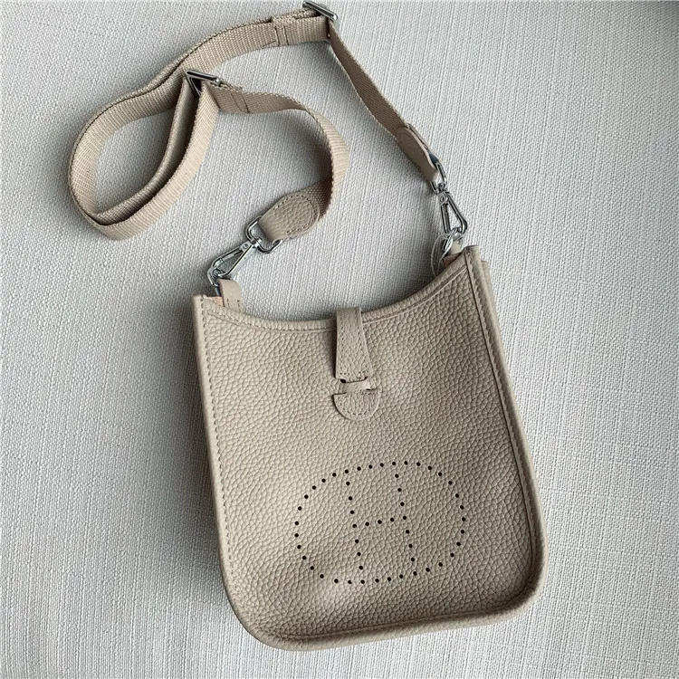 

Summer's new h's calfskin Evelyn Bag Mini fashion personality Single Shoulder Messenger hollow bucket bag female