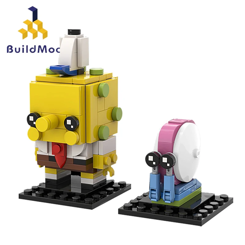 Buildmoc мультфильм аниме губка и Гари улитка кирпичные штаны фигурки из фильма