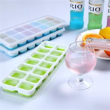 Machine à glaçons à 14 grilles, plateaux à glaçons en Silicone à dégagement facile et Flexible avec couvercle amovible anti-déversement sans BPA pour le vin