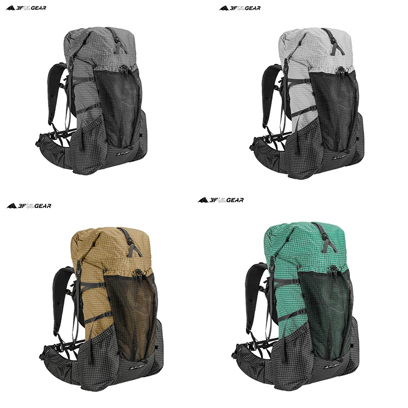 3f ul engrenagem ultraleve mochila quadro yue 45 + 10l caminhadas ao ar livre de acampamento leve viagem trekking homem mulher