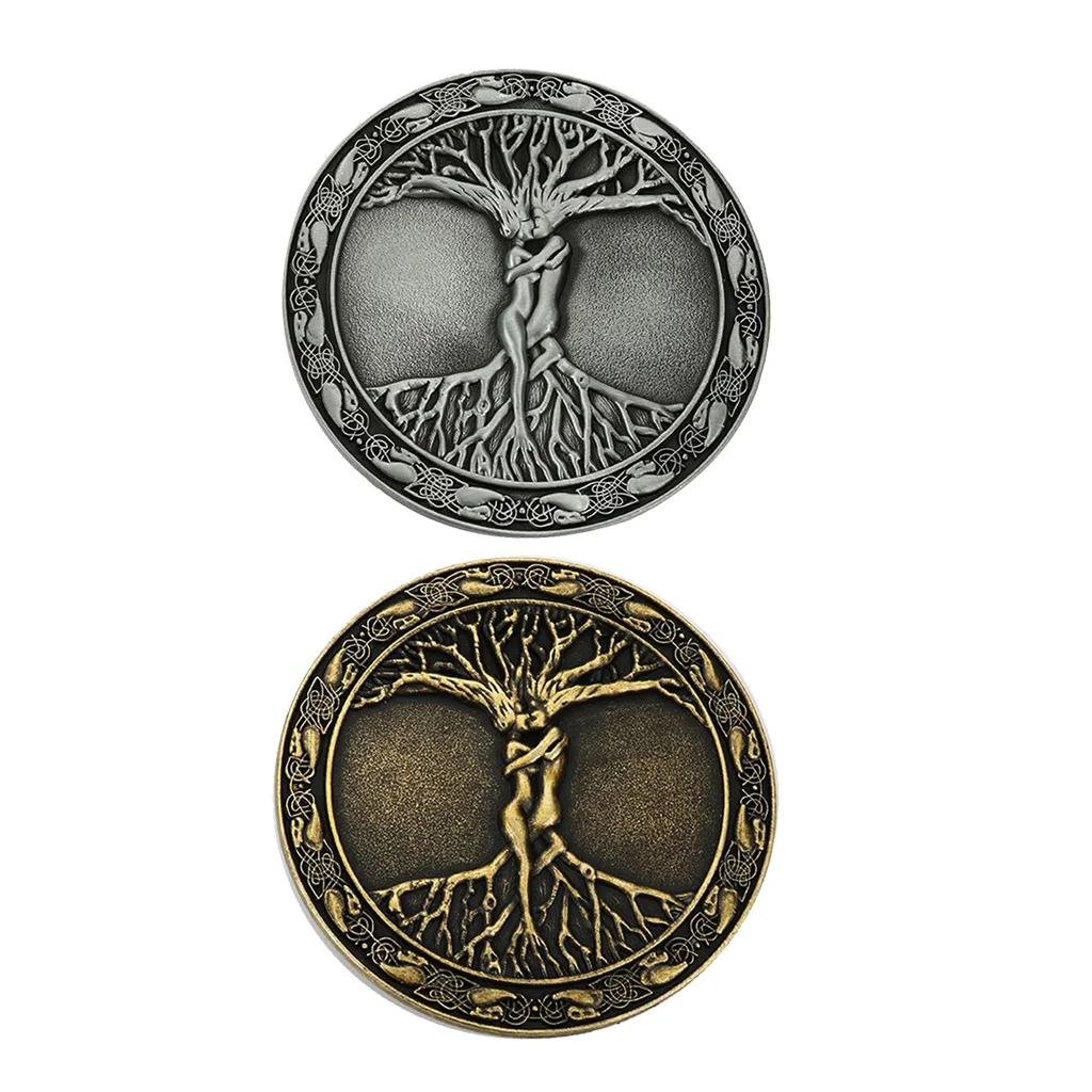 Vintage Tree Of Life Love Branch Nordic Mythology Belt Buckle 8cm Diameter Fit 3.6-3.9cm Belt